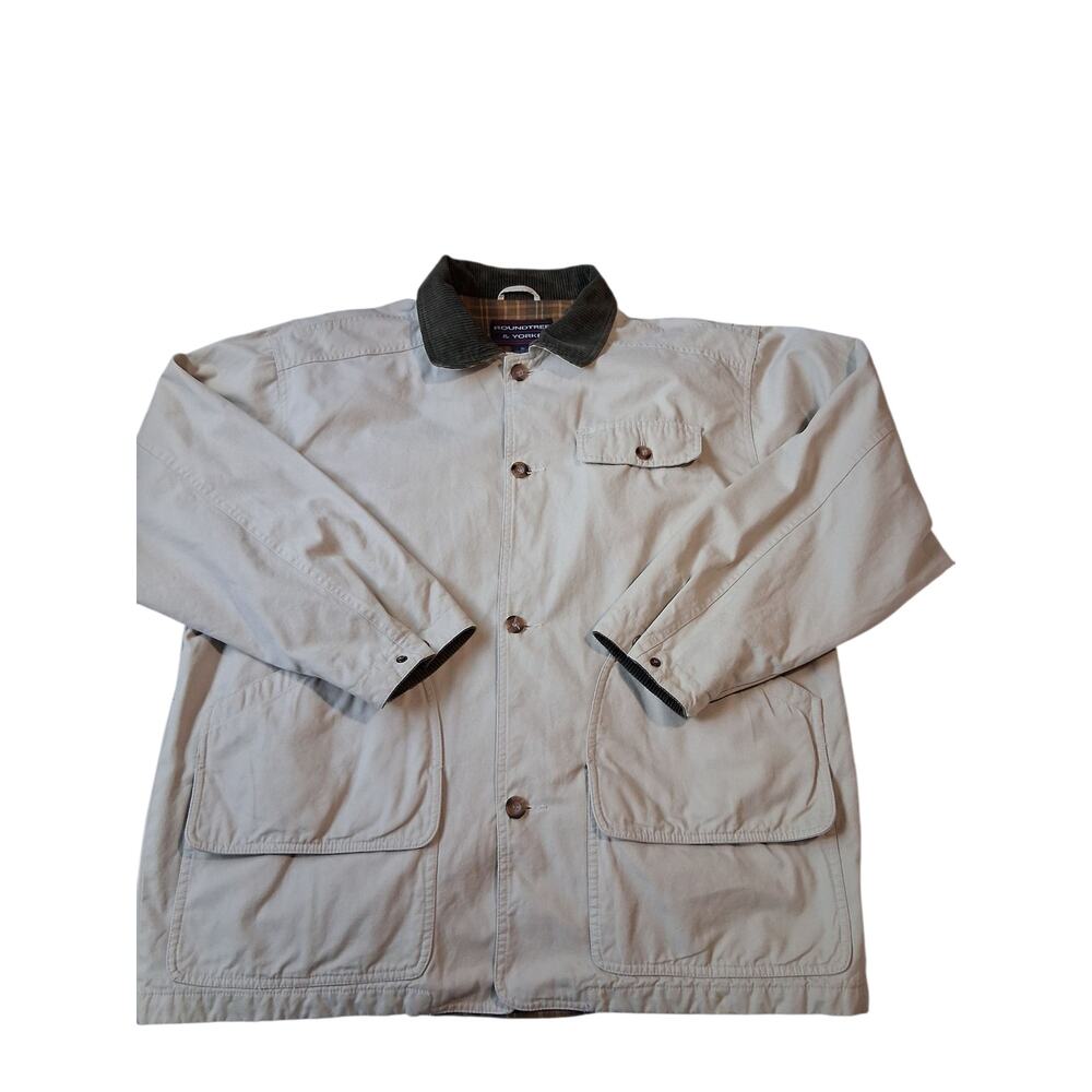 Y2K Vintage Roundtree & Yorke Men size XL Chore Barn Utility Field Corduroy Coat - Picture 10 of 16